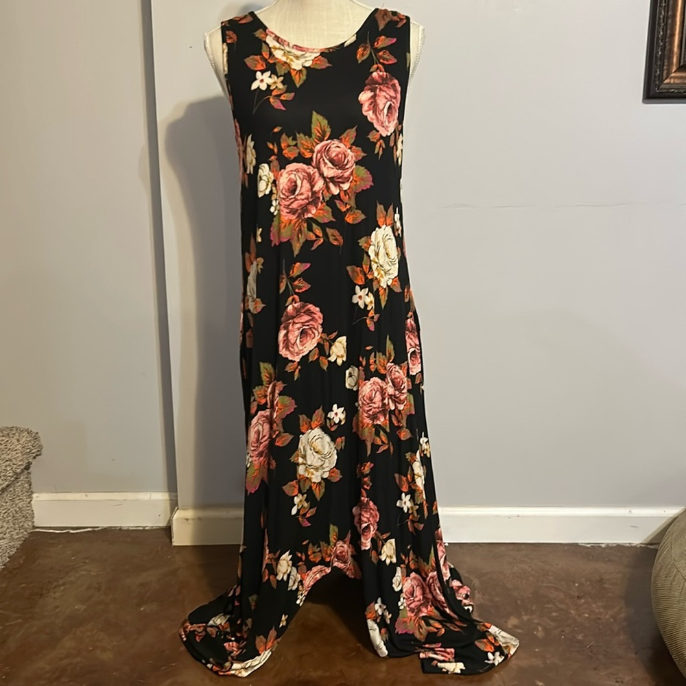 Floral hi lo dress